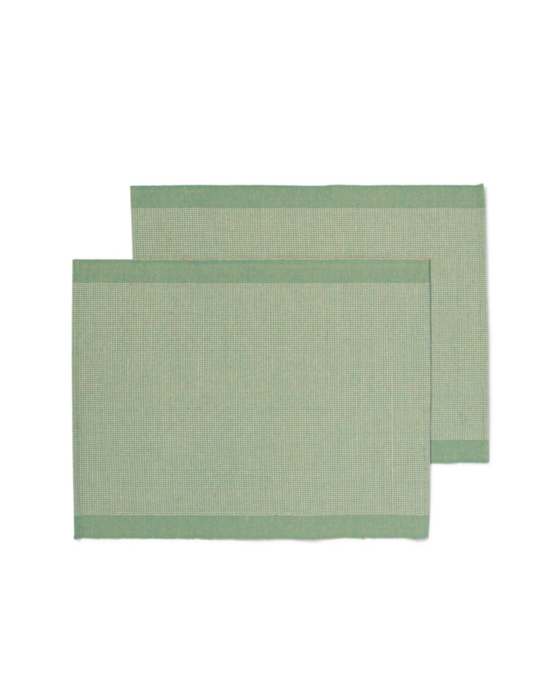 HEMA Placemats Met Jute 35×45 Groen Met Strepen – 2 Stuks (groen) | 8720354926994