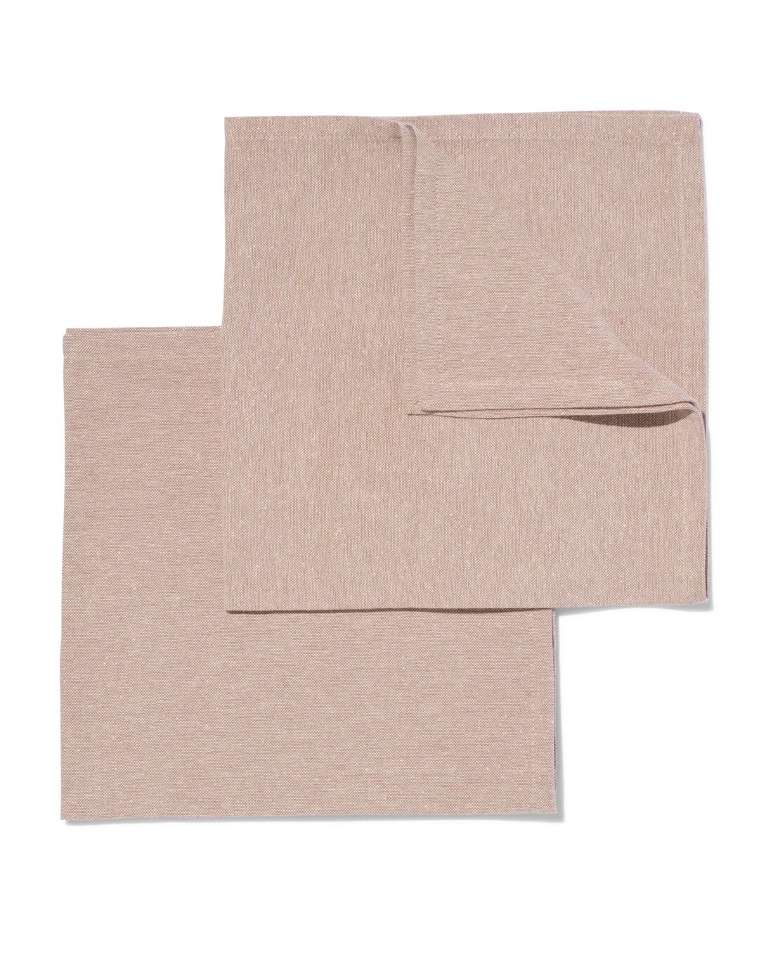 HEMA Servetten Beige Met Glitters Chambray Katoen 47×47 – 2 Stuks (zand) | 8720354935033