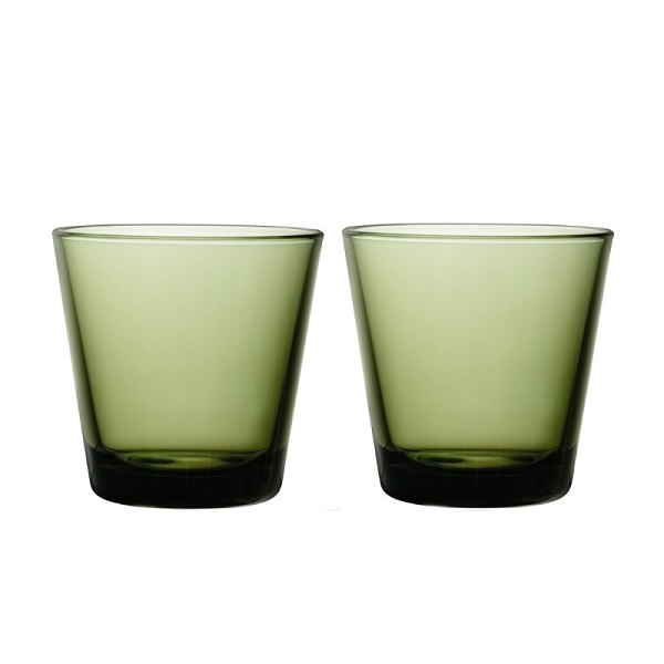 IITTALA – Kartio – Glas 0,21l mosgroen set/2 | 6411929507015