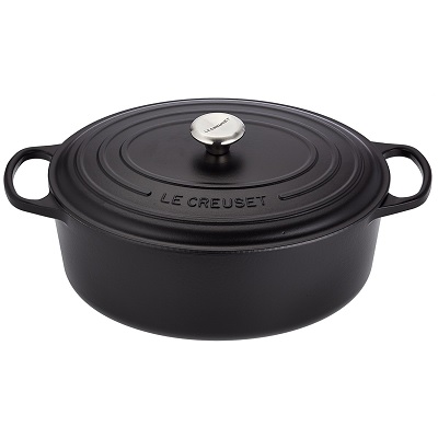 LE CREUSET – Signature – Braadpan ovaal 35cm 8,90l Mat Zwart | 024147263272