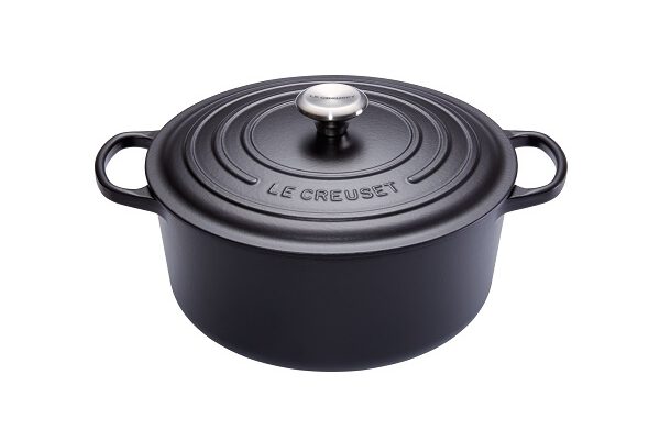 LE CREUSET – Signature – Braadpan rond 22cm 3,30l Mat Zwart | 024147260660