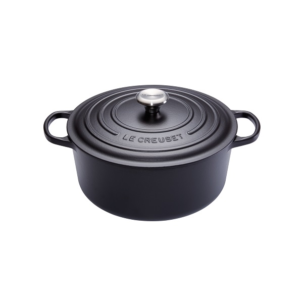 LE CREUSET – Signature – Braadpan rond 22cm 3,30l Mat Zwart | 024147260660