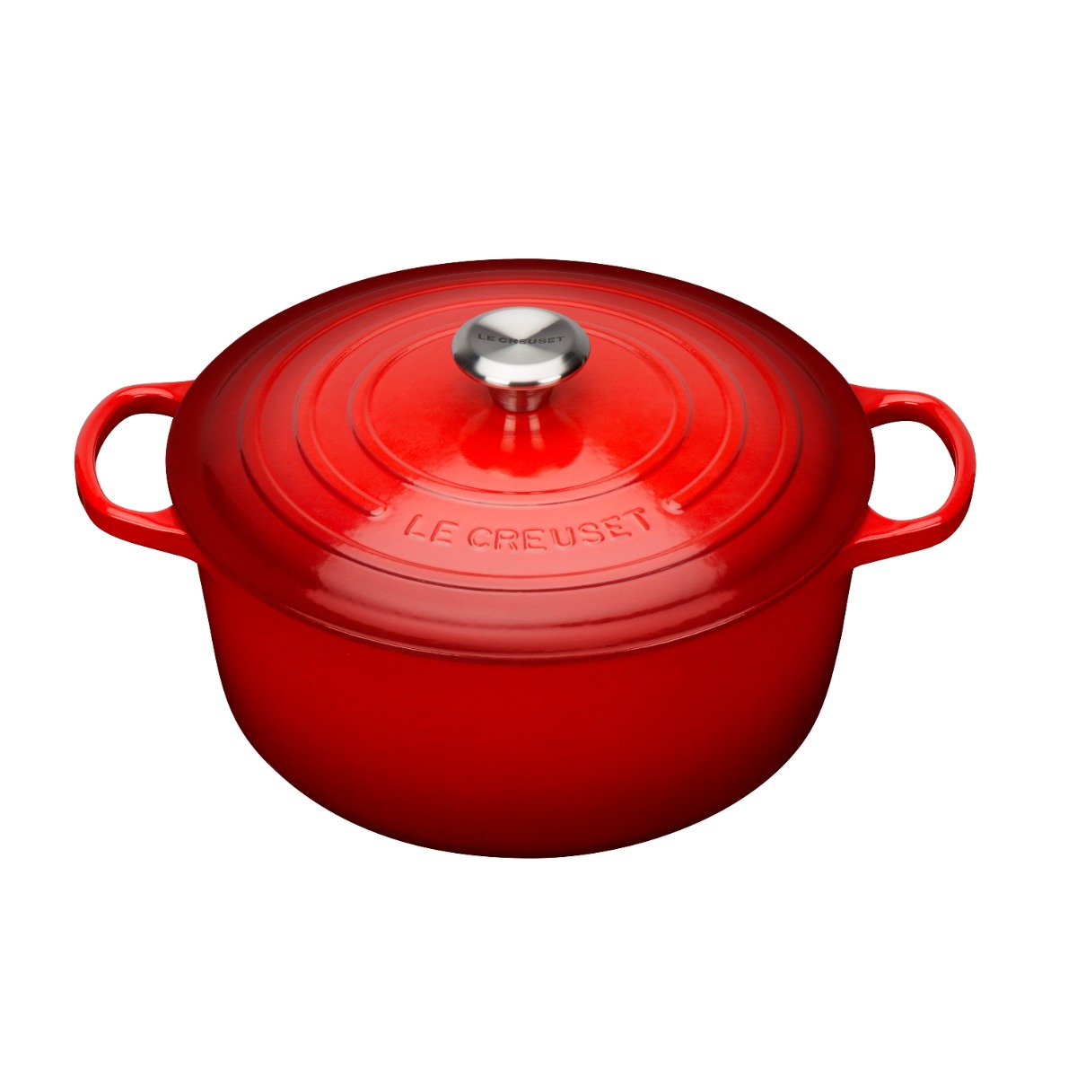 LE CREUSET – Signature – Braadpan rond 26cm 5,30l Kersenrood | 024147260912