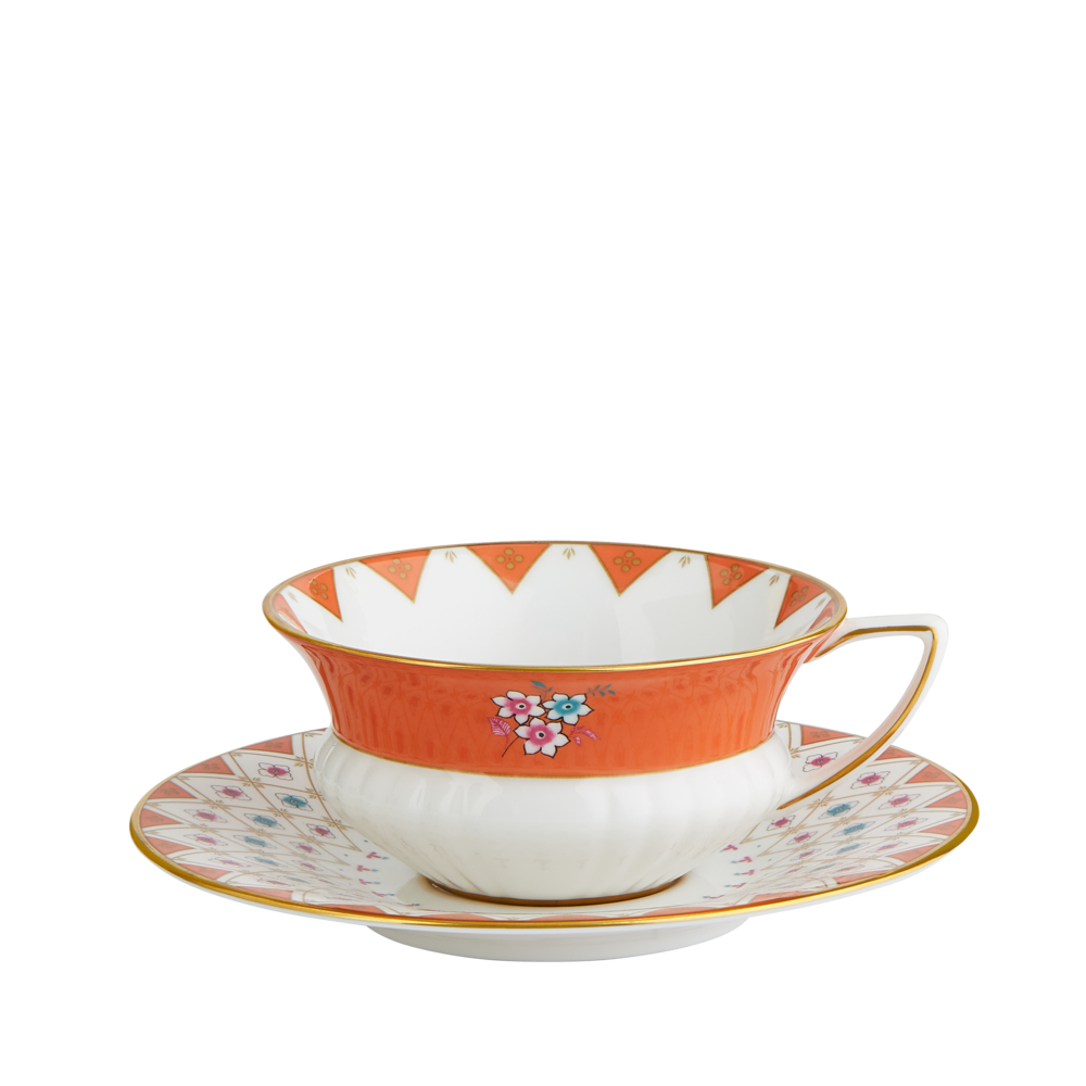 WEDGWOOD – Wonderlust – Theekop&schotel Peony Diamond | 701587315401