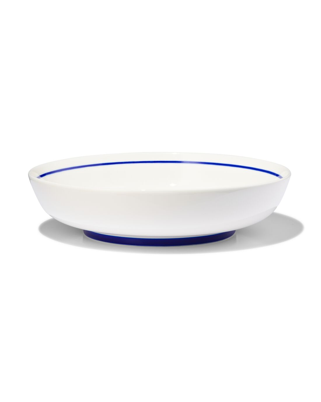 HEMA Diep Bord Ø22cm Tafelgenoten New Bone Wit Met Blauw (White) | 8720354926116