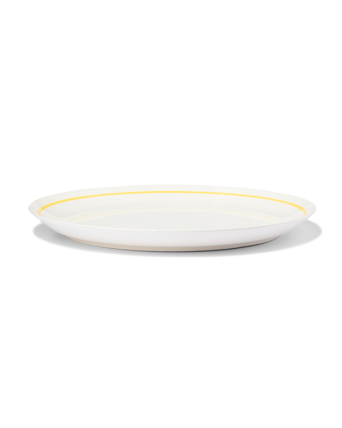 HEMA Dinerbord Ø26cm Tafelgenoten New Bone Wit Met Geel (White) | 8720354926239