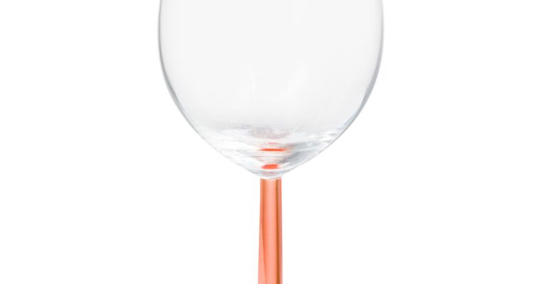 HEMA Wijnglas 430ml Tafelgenoten Glas Met Koraal (koraal) | 8720354926024