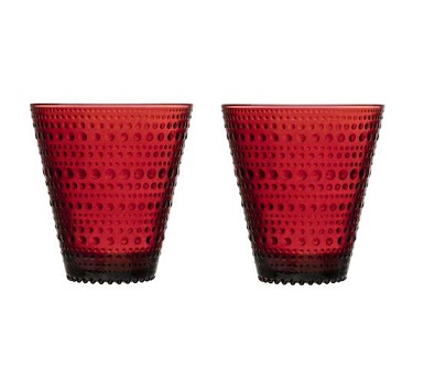 IITTALA – Kastehelmi – Glas 0,30l set/2 cranberry | 6411923656931